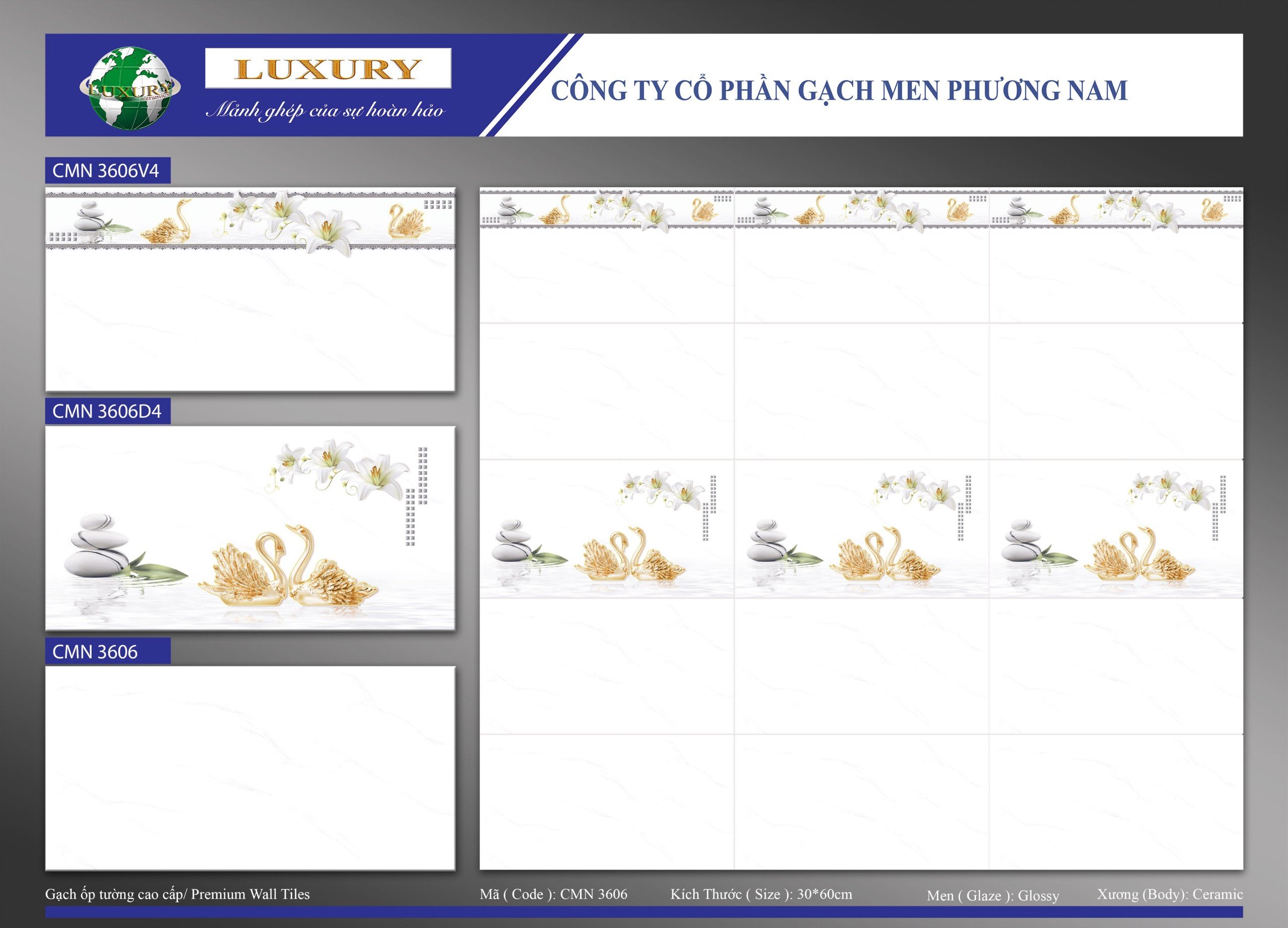 Gạch ốp Phương Nam 3606V4