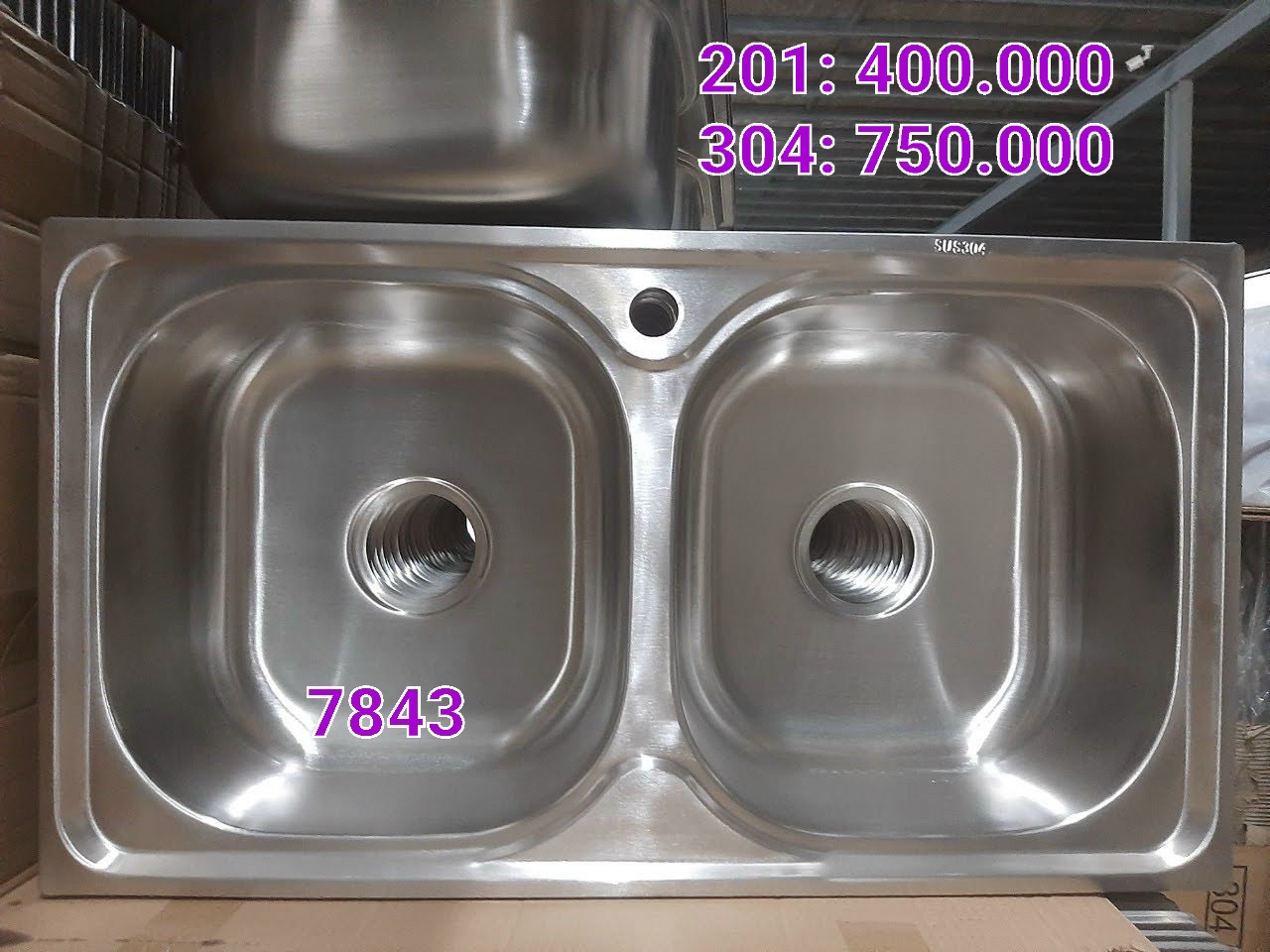 Chậu rửa chén SORASAN inox 7843