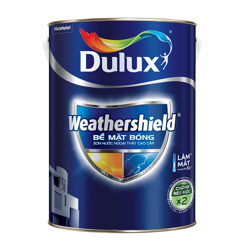 Sơn nước ngoại thất cao cấp WEATHERSHIELD Bề mặt bóng - BJ9 Dulux